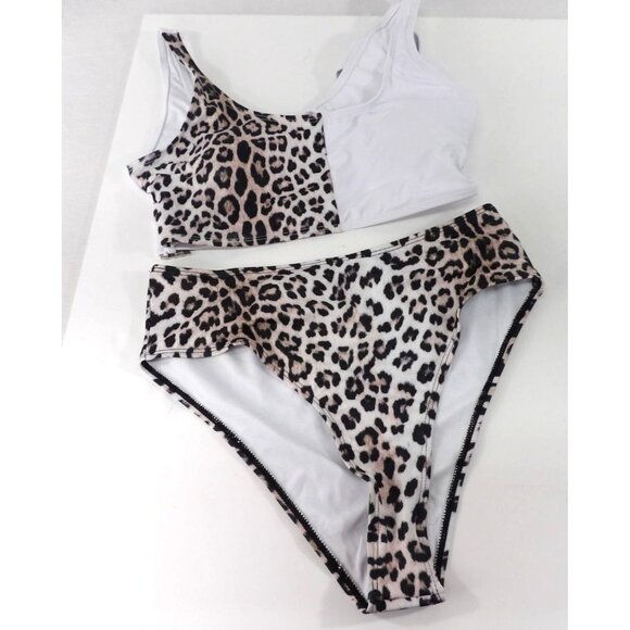 Unbranded Other - Women's Swim Ware Leopard and White Print Bikini size XL NEW